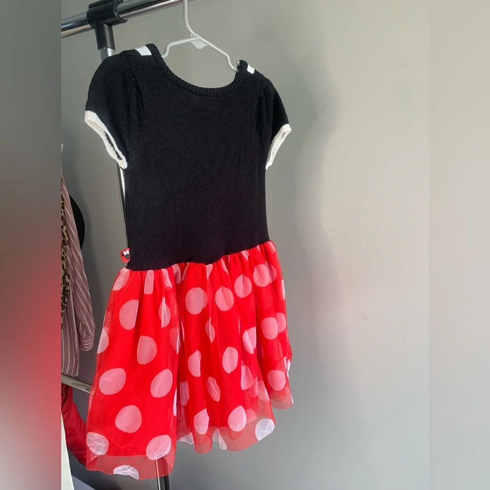 Disney Black and Red Minnie Mouse Polka Dot Dress - Picture 4 of 8